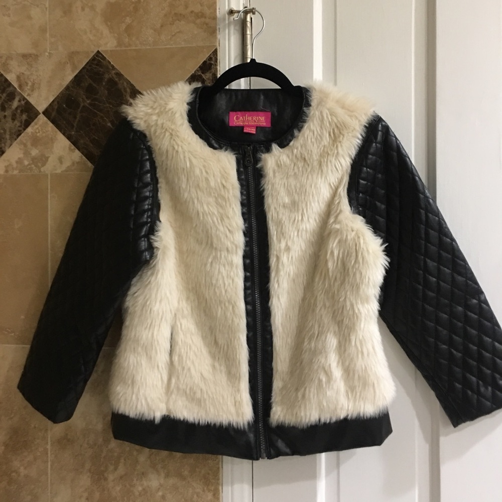 Furry leather jacket